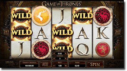 Game of thrones pokies game